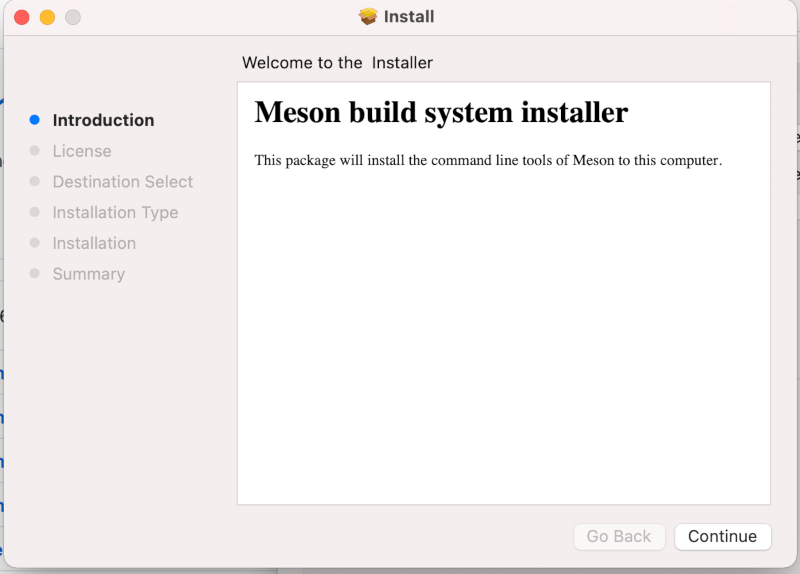 Installer running